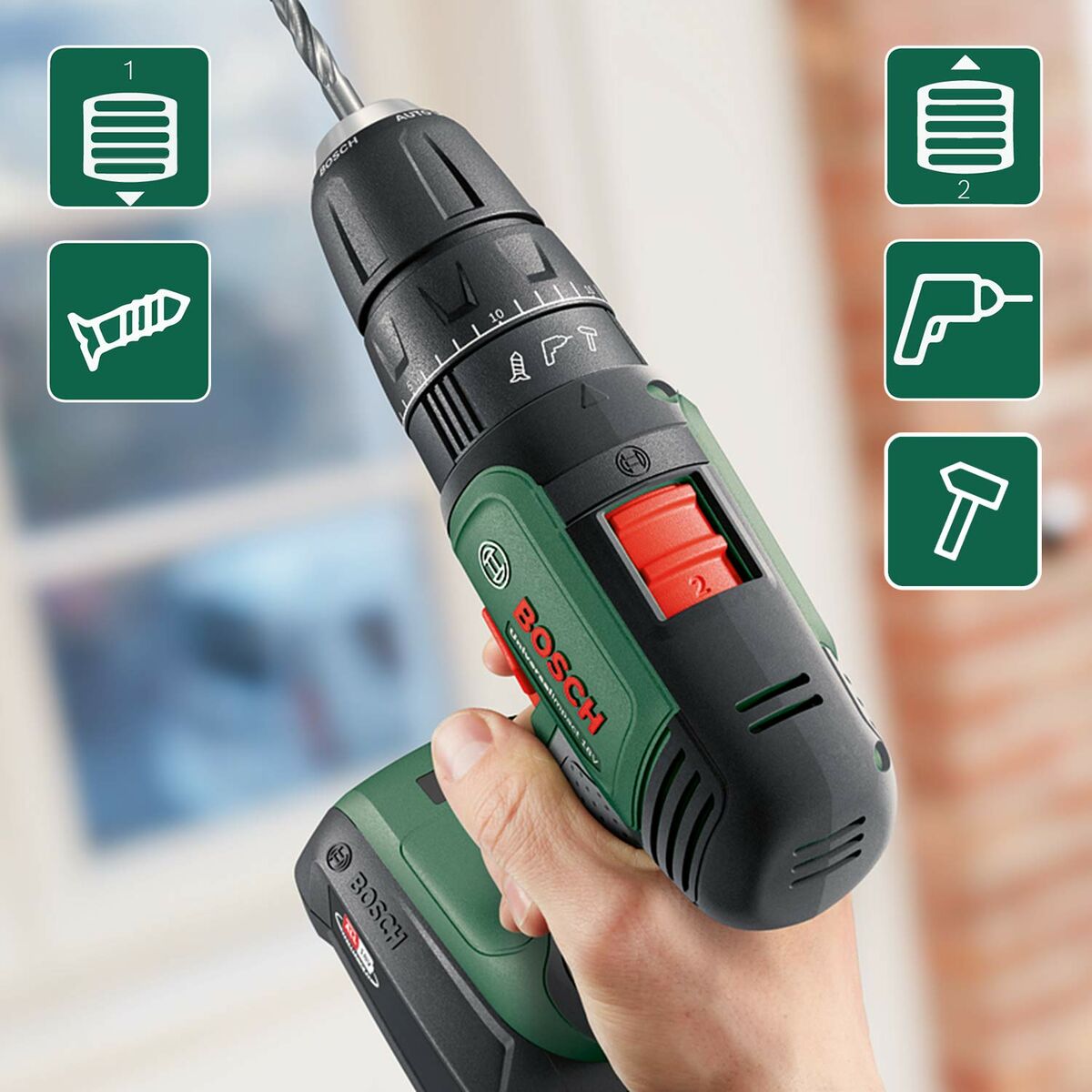 Hamerboor BOSCH UniversalImpact 18 18 V 34 Nm